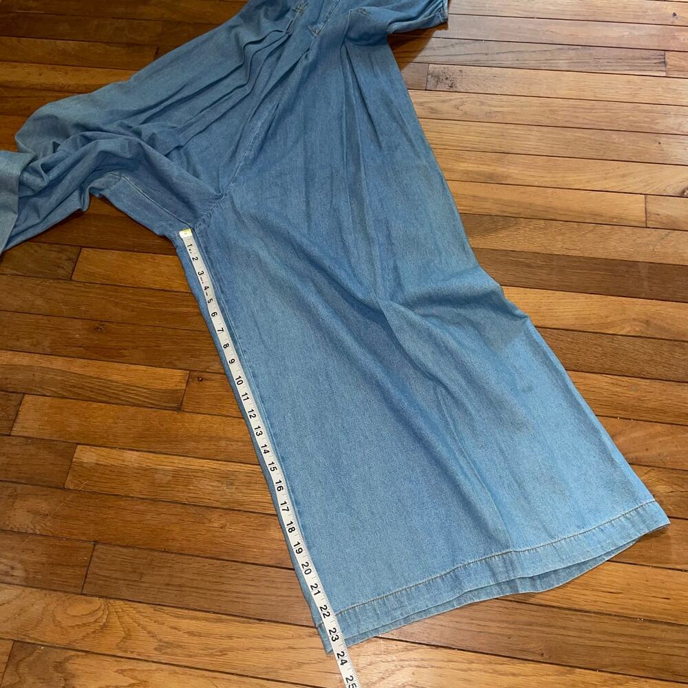 Vintage Tickets Clothing Balloon Wide Leg Denim Jumpsuit 90s Y2K Boho READ4SIZE - Picture 11 of 16